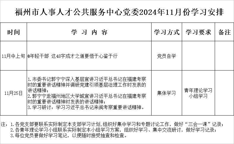 福州市人事人才公共服務(wù)中心黨委2024年11月份學(xué)習(xí)安排.jpg